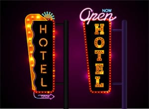 Hotel Vertical Signs